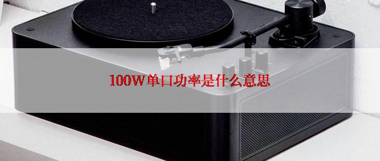 100W单口功率是什么意思