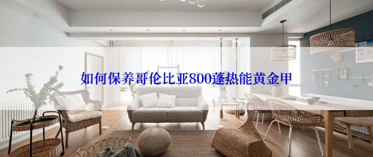 如何保养哥伦比亚800蓬热能黄金甲