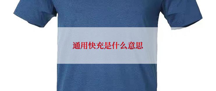 通用快充是什么意思