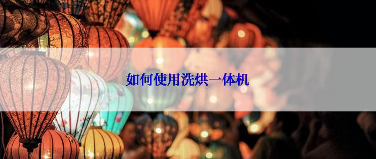 如何使用洗烘一体机
