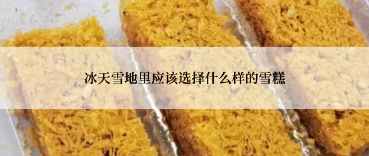 冰天雪地里应该选择什么样的雪糕