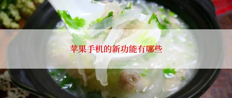 苹果手机的新功能有哪些