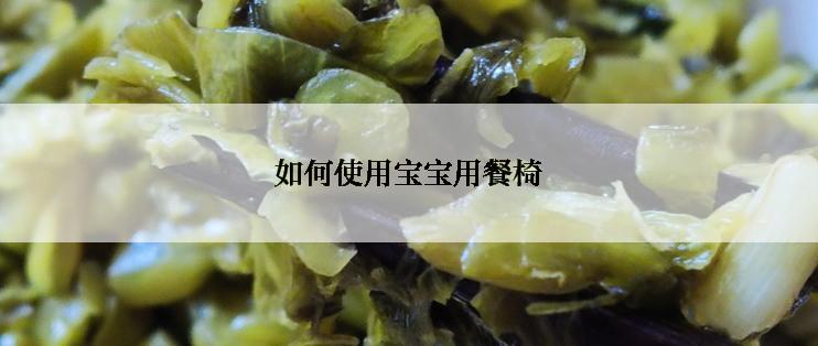 如何使用宝宝用餐椅