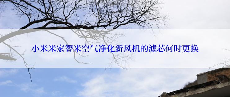 小米米家智米空气净化新风机的滤芯何时更换