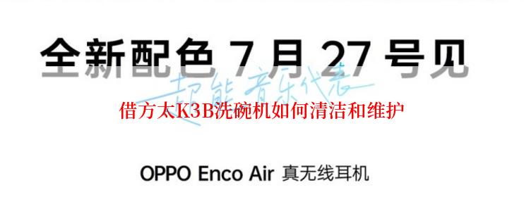 借方太K3B洗碗机如何清洁和维护