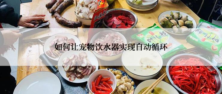 如何让宠物饮水器实现自动循环