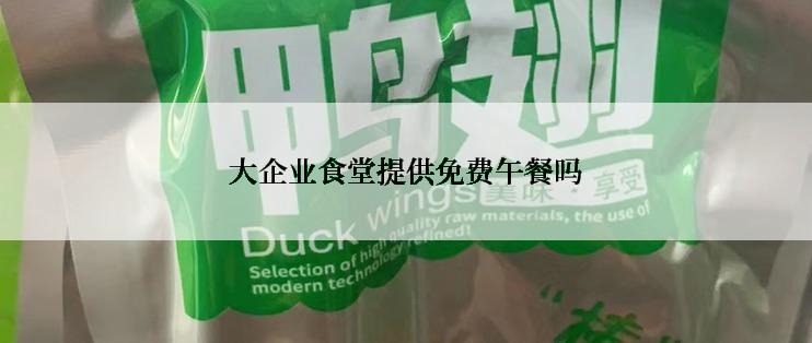 大企业食堂提供免费午餐吗