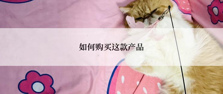 如何购买这款产品