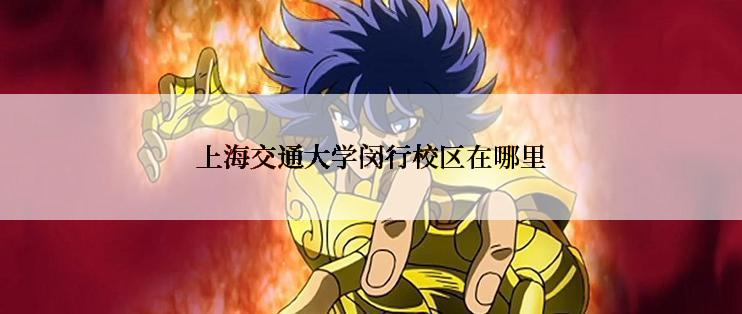 上海交通大学闵行校区在哪里