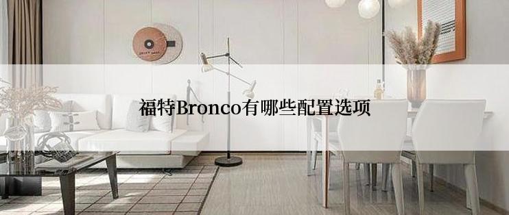 福特Bronco有哪些配置选项