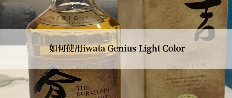  如何使用iwata Genius Light Color