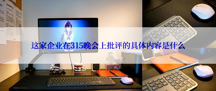 这家企业在315晚会上批评的具体内容是什么