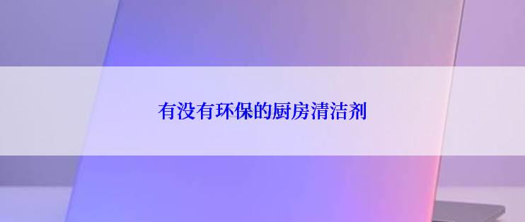 有没有环保的厨房清洁剂