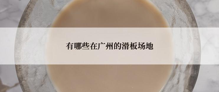 有哪些在广州的滑板场地