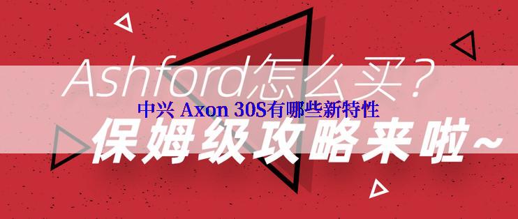 中兴 Axon 30S有哪些新特性