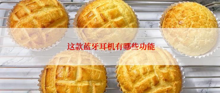  这款蓝牙耳机有哪些功能
