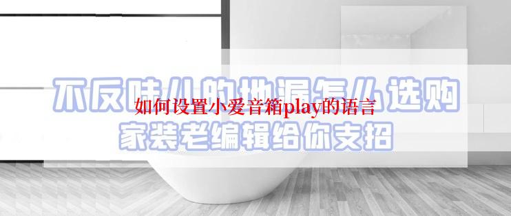 如何设置小爱音箱play的语言