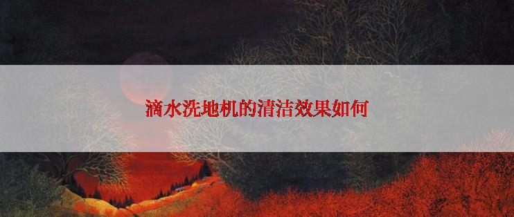 滴水洗地机的清洁效果如何