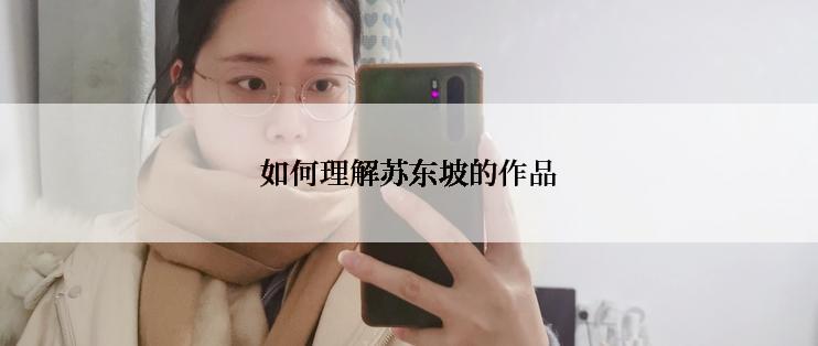 如何理解苏东坡的作品