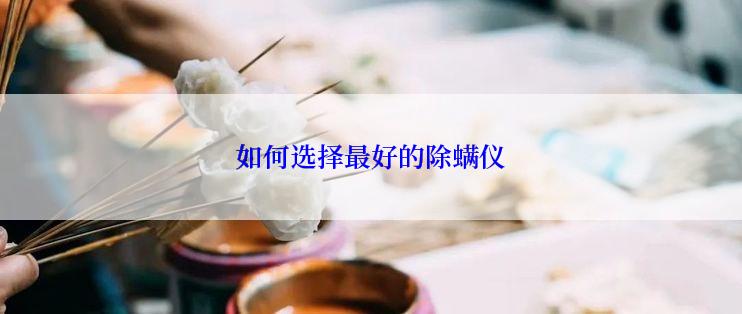 如何选择最好的除螨仪