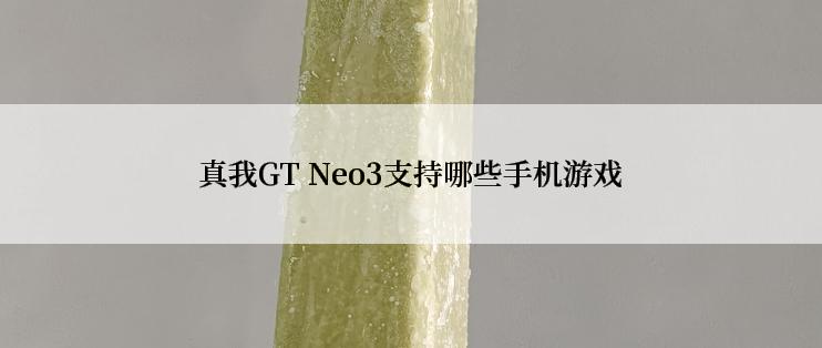 真我GT Neo3支持哪些手机游戏