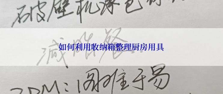 如何利用收纳箱整理厨房用具
