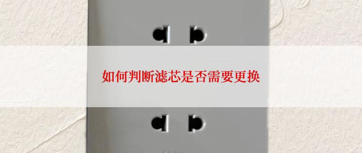 如何判断滤芯是否需要更换