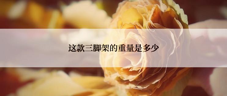 这款三脚架的重量是多少