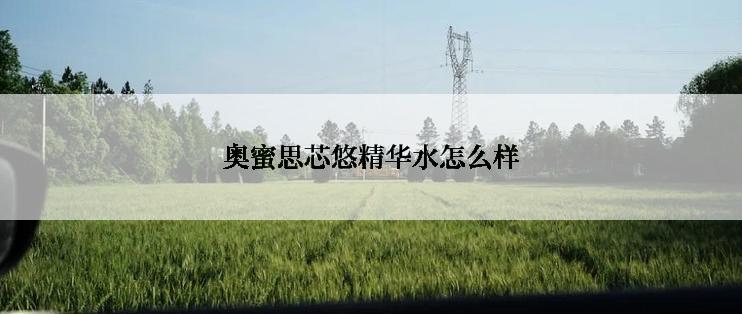 奥蜜思芯悠精华水怎么样