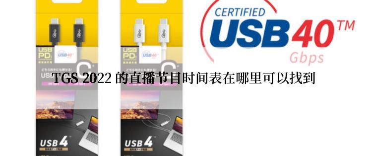 TGS 2022 的直播节目时间表在哪里可以找到