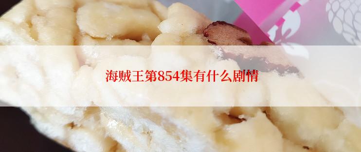  海贼王第854集有什么剧情