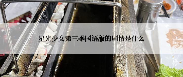 星光少女第三季国语版的剧情是什么