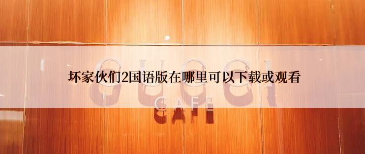  坏家伙们2国语版在哪里可以下载或观看