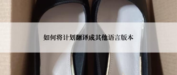 如何将计划翻译成其他语言版本