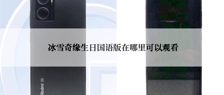  冰雪奇缘生日国语版在哪里可以观看