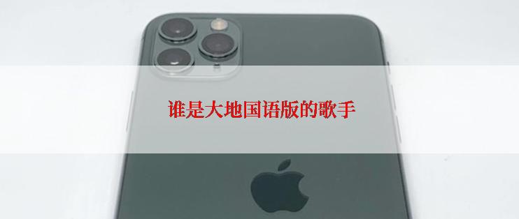  谁是大地国语版的歌手