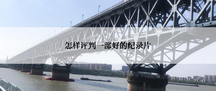怎样评判一部好的纪录片