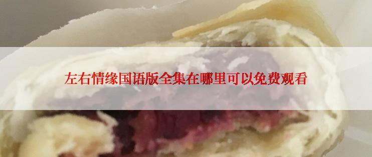 左右情缘国语版全集在哪里可以免费观看