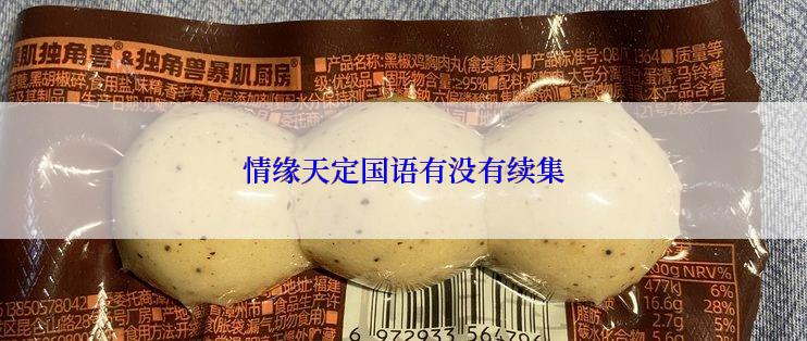 情缘天定国语有没有续集