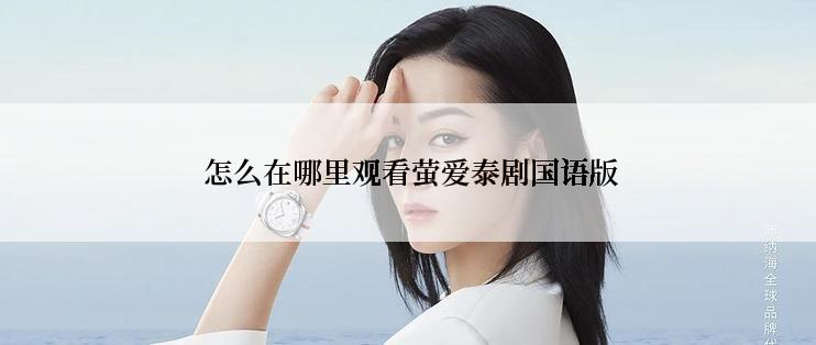  怎么在哪里观看萤爱泰剧国语版