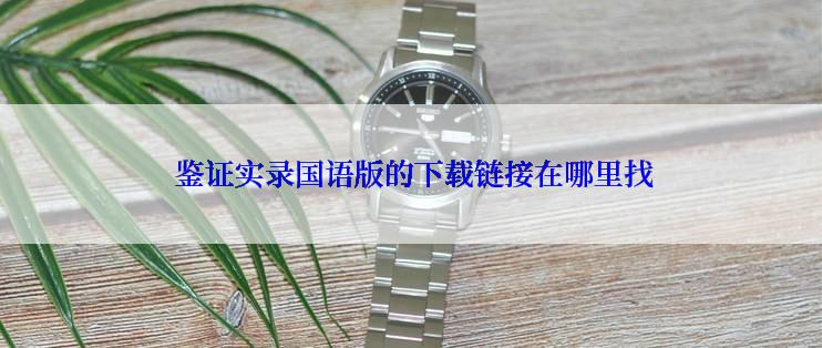  鉴证实录国语版的下载链接在哪里找