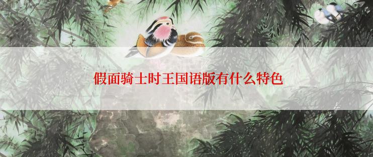 假面骑士时王国语版有什么特色