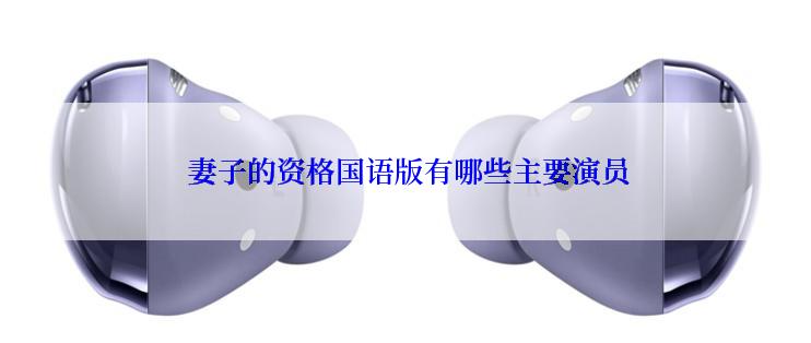  妻子的资格国语版有哪些主要演员