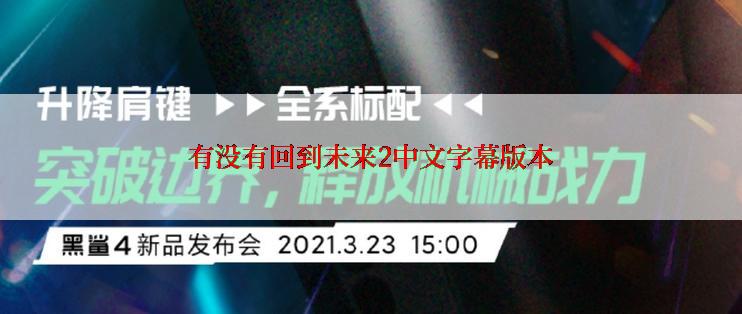 有没有回到未来2中文字幕版本