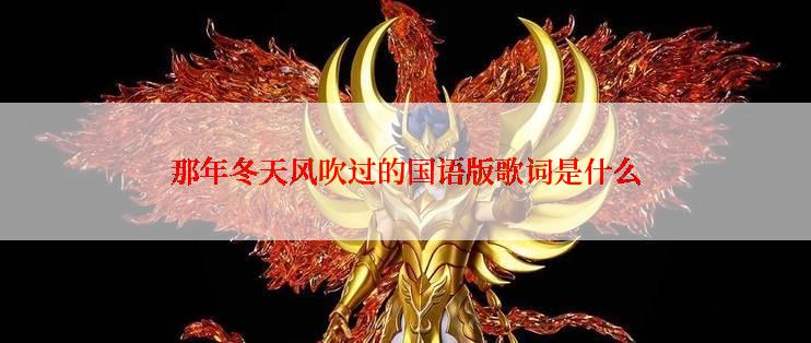 那年冬天风吹过的国语版歌词是什么