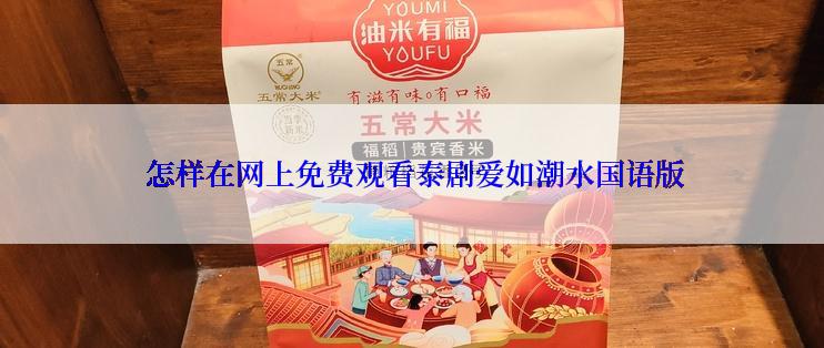  怎样在网上免费观看泰剧爱如潮水国语版
