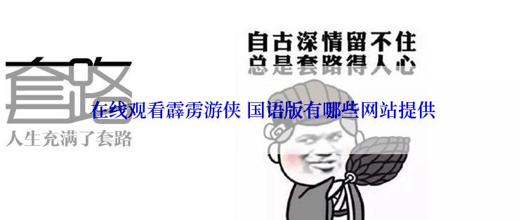  在线观看霹雳游侠 国语版有哪些网站提供