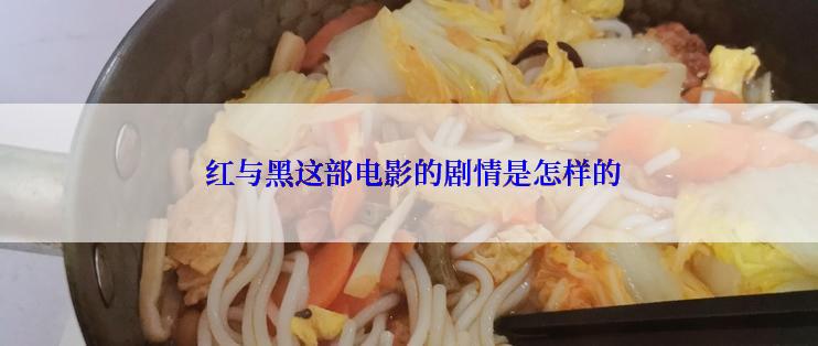  红与黑这部电影的剧情是怎样的