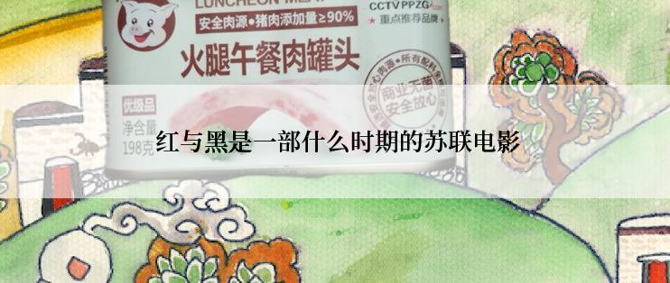  红与黑是一部什么时期的苏联电影