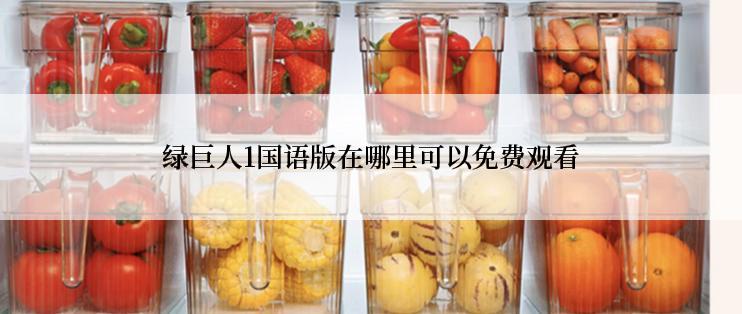 绿巨人1国语版在哪里可以免费观看